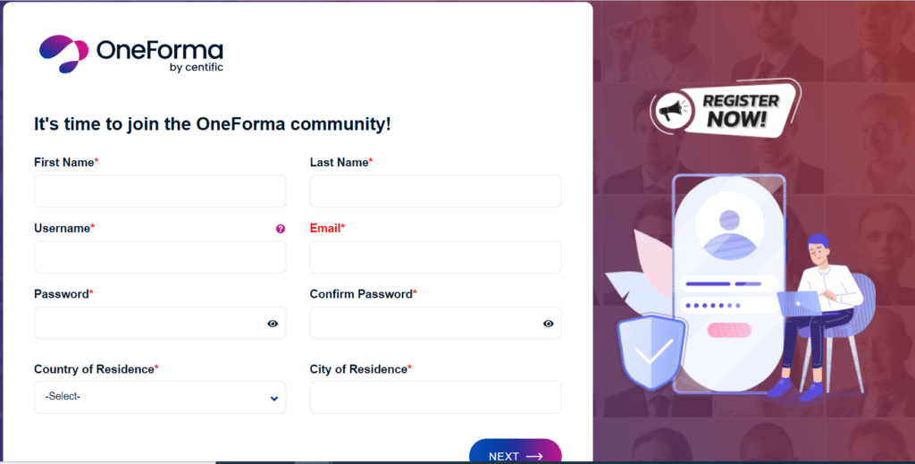 Form Register One Forma